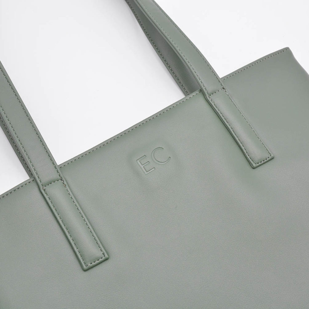 ◆OVHEE◆ Betty Nylon Tote Bag Pale Green P00000RN Green Vegan Leather Tote Bag | Tote bag With Zipper - Emani